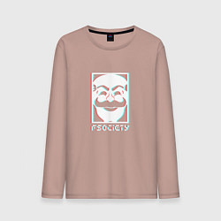 Лонгслив хлопковый мужской F society, цвет: пыльно-розовый