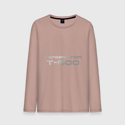 Лонгслив хлопковый мужской Терминатор Т-800, цвет: пыльно-розовый