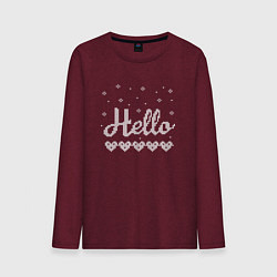 Мужской лонгслив Hello. Hearts. Knitting