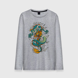 Мужской лонгслив Дракон