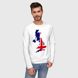 Лонгслив хлопковый мужской Великобритания (Great Britain), цвет: белый — фото 2