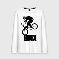 Лонгслив хлопковый мужской BMX 3, цвет: белый