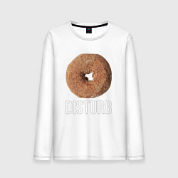 Лонгслив хлопковый мужской Disturb Donut, цвет: белый