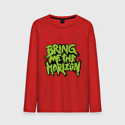 Лонгслив хлопковый мужской Bring me the horizon, цвет: красный