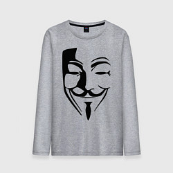 Лонгслив хлопковый мужской Vendetta Mask, цвет: меланж