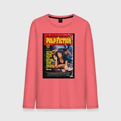 Лонгслив хлопковый мужской Pulp Fiction Cover, цвет: коралловый