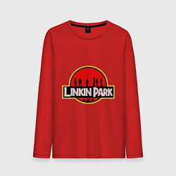 Лонгслив хлопковый мужской Linkin Park: Jurassic Park, цвет: красный