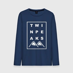 Лонгслив хлопковый мужской Twin Peaks, цвет: тёмно-синий