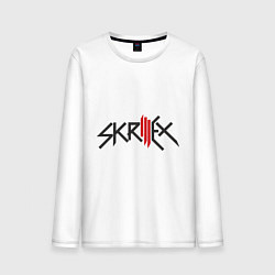 Лонгслив хлопковый мужской Skrillex, цвет: белый