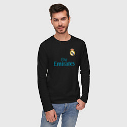 Лонгслив хлопковый мужской Real Madrid: Ronaldo 07, цвет: черный — фото 2