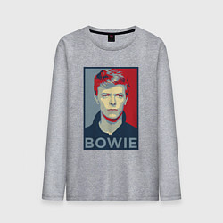 Лонгслив хлопковый мужской Bowie Poster, цвет: меланж