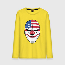 Лонгслив хлопковый мужской American Mask цвета желтый — фото 1