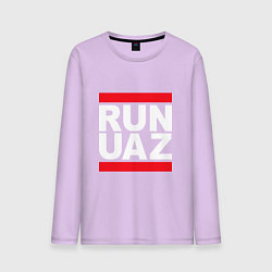 Лонгслив хлопковый мужской Run UAZ цвета лаванда — фото 1