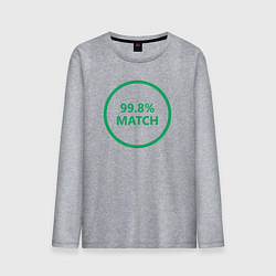 Лонгслив хлопковый мужской 99.8% Match, цвет: меланж