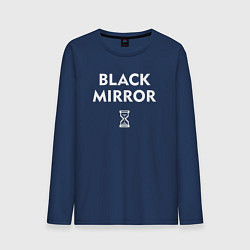 Лонгслив хлопковый мужской Black Mirror: Loading, цвет: тёмно-синий