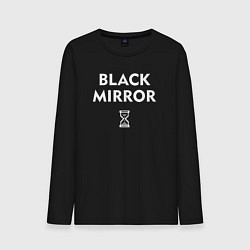 Лонгслив хлопковый мужской Black Mirror: Loading цвета черный — фото 1