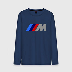 Лонгслив хлопковый мужской BMW M, цвет: тёмно-синий
