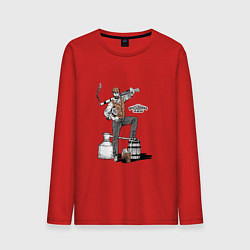 Лонгслив хлопковый мужской Бутлегер, цвет: красный