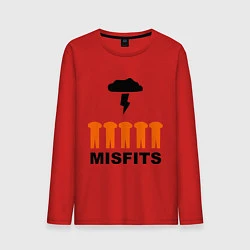 Лонгслив хлопковый мужской Misfits Volt, цвет: красный