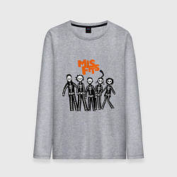Лонгслив хлопковый мужской Misfits Skeletons, цвет: меланж