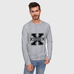 Лонгслив хлопковый мужской SXe: Streght edge, цвет: меланж — фото 2