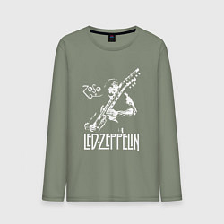 Лонгслив хлопковый мужской Led Zeppelin, цвет: авокадо