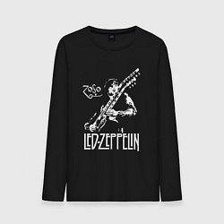 Лонгслив хлопковый мужской Led Zeppelin, цвет: черный