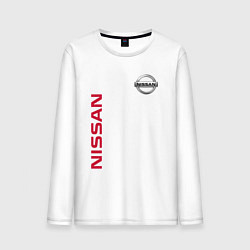 Лонгслив хлопковый мужской Nissan Style, цвет: белый