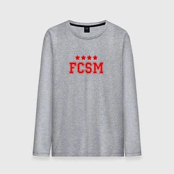 Лонгслив хлопковый мужской FCSM Club, цвет: меланж