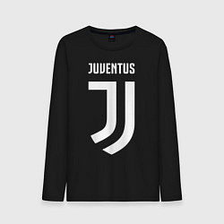 Лонгслив хлопковый мужской FC Juventus, цвет: черный