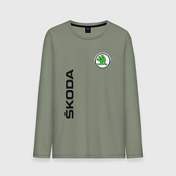 Лонгслив хлопковый мужской Skoda Style, цвет: авокадо