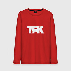 Лонгслив хлопковый мужской TFK: White Logo, цвет: красный