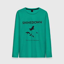 Лонгслив хлопковый мужской Shinedown: Sound of Madness цвета зеленый — фото 1