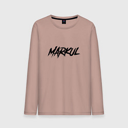 Лонгслив хлопковый мужской Markul, цвет: пыльно-розовый