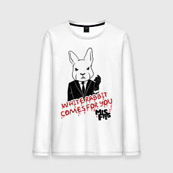 Лонгслив хлопковый мужской Misfits: White rabbit, цвет: белый