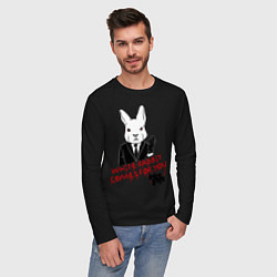 Лонгслив хлопковый мужской Misfits: White rabbit, цвет: черный — фото 2