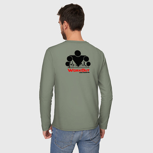 Мужской лонгслив Фитнес Городских Улиц / Авокадо – фото 4