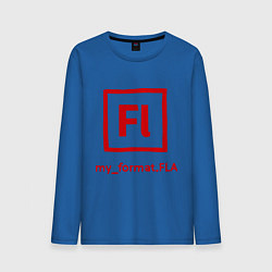 Лонгслив хлопковый мужской Adobe Flash цвета синий — фото 1