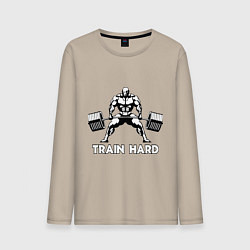 Мужской лонгслив Train hard тренируйся усердно