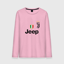 Лонгслив хлопковый мужской Ronaldo: Juve Sport цвета светло-розовый — фото 1