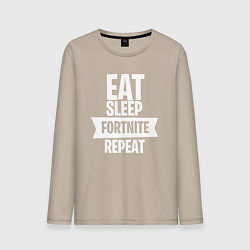 Мужской лонгслив Eat Sleep Fortnite Repeat