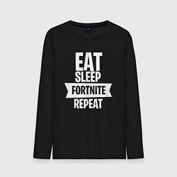 Мужской лонгслив Eat Sleep Fortnite Repeat