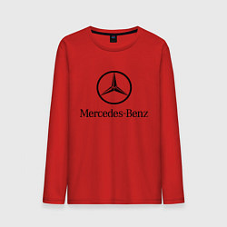 Лонгслив хлопковый мужской Logo Mercedes-Benz, цвет: красный