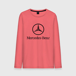 Лонгслив хлопковый мужской Logo Mercedes-Benz, цвет: коралловый