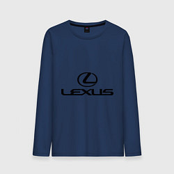 Лонгслив хлопковый мужской Lexus logo, цвет: тёмно-синий