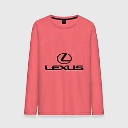 Лонгслив хлопковый мужской Lexus logo, цвет: коралловый