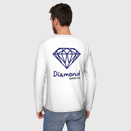 Мужской лонгслив Diamond supply co / Белый – фото 4