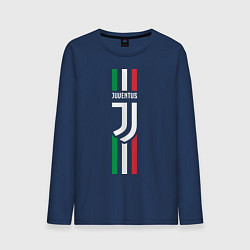 Лонгслив хлопковый мужской FC Juventus: Italy, цвет: тёмно-синий