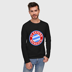 Лонгслив хлопковый мужской Bayern Munchen FC, цвет: черный — фото 2