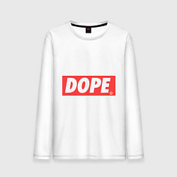 Лонгслив хлопковый мужской Dope Logo, цвет: белый